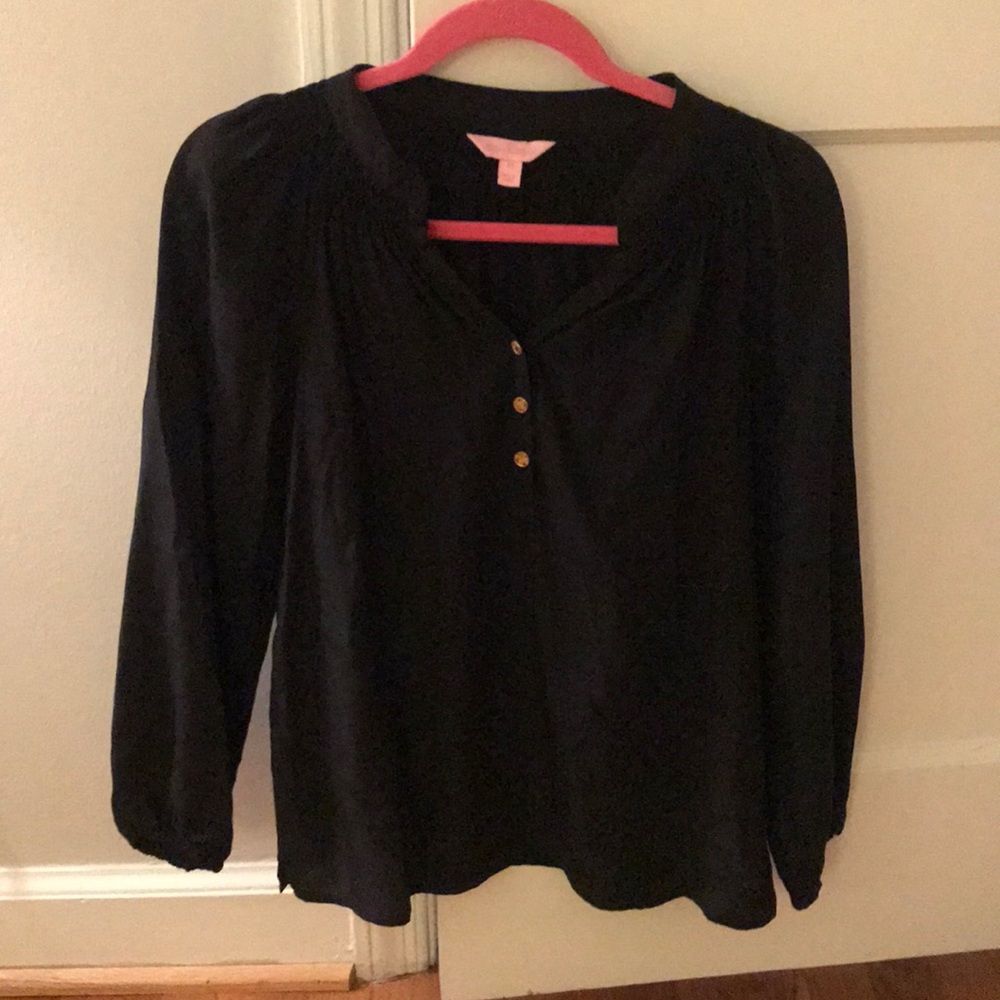 Black long sleeve blouse